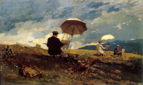 Winslow Homer Artists Sketching in the White Mountains,